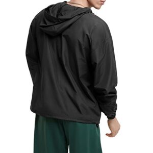 Champion mens Stadium Packable , Left Chest Script Jacket, Black-549369, Medium US, Black Small Script