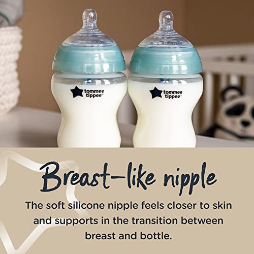 Tommee Tippee Anti-Colic Baby Bottles, Slow Flow Breast-Like Nipple and Unique Anti-Colic Venting System (5oz, 4 Count)