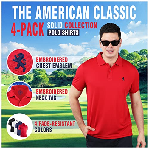 Albert Morris Mens Polo Shirts, Polo Shirts for Men, Shirts for Men, Short Sleeve Mens Shirts, American Classics, Medium