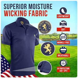 Albert Morris Mens Polo Shirts, Polo Shirts for Men, Shirts for Men, Short Sleeve Mens Shirts, American Classics, Medium