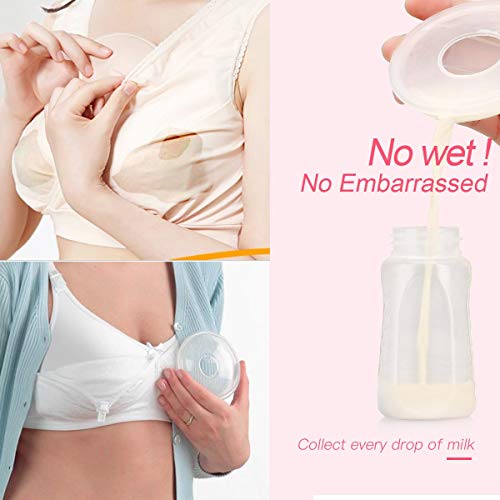 Breast Shells, Milk Saver, Nursing Cups, Nursing Moms to Ease Nipple Pain, BPA-Free and Reusable, Collect Breast Milk Leak (Pack of 2)