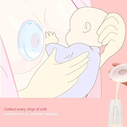 Breast Shells, Milk Saver, Nursing Cups, Nursing Moms to Ease Nipple Pain, BPA-Free and Reusable, Collect Breast Milk Leak (Pack of 2)