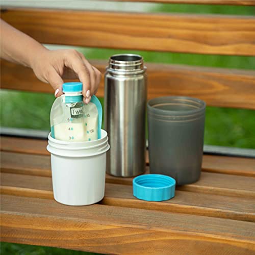 Kiinde Kozii Voyager, Compact Travel Bottle Warmer for Breast Milk, Portable and Easy to Use, No Electricity or Batteries Required, Baby Bottles and Baby Food