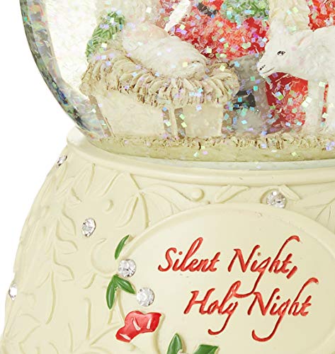 Enesco 6001401 Heart Of Christmas Silent Night Snow Globe Waterfall, 5.71", Multicolor