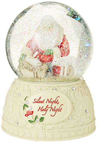 Enesco 6001401 Heart Of Christmas Silent Night Snow Globe Waterfall, 5.71", Multicolor