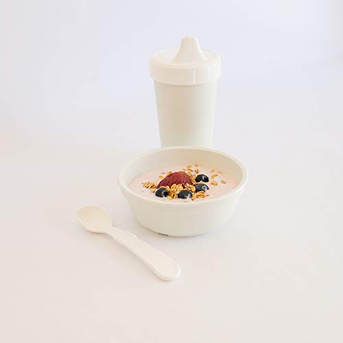 Re Play Made in USA 4pk -12 oz. Bowls - Made from Eco Friendly Heavyweight Recycled Milk Jugs - BPA Free - White