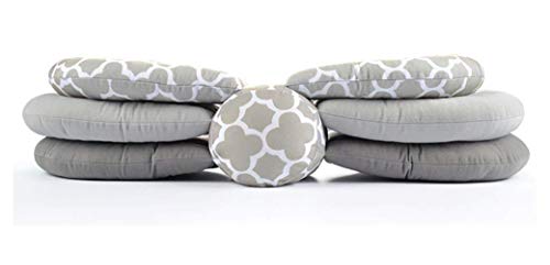 JCW Multi-Function Breastfeeding Pillow Maternity Nursing Pillow,Adjustable Height,Grey