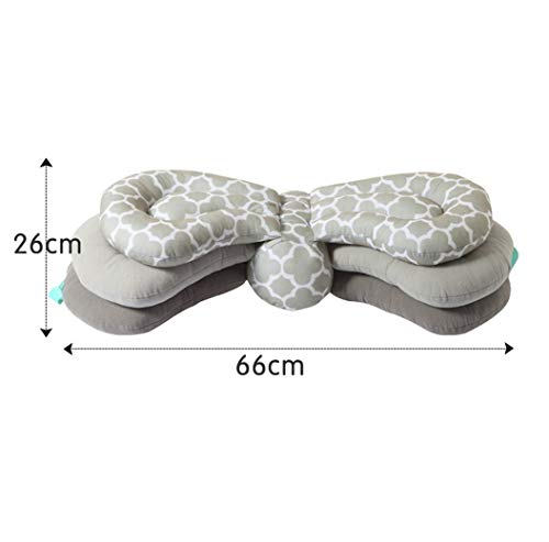 JCW Multi-Function Breastfeeding Pillow Maternity Nursing Pillow,Adjustable Height,Grey