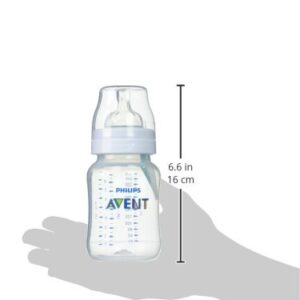 Philips AVENT Anti-Colic Baby Bottle with AirFree Vent, Clear, 9 Oz