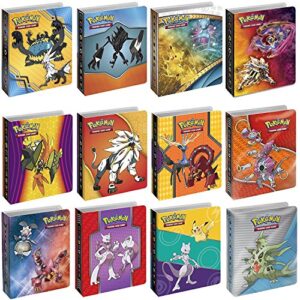 pokemon tcg: bundle of 4 mini album binders for pokemon cards | each binder includes clear plastic sleeves for 60 cards