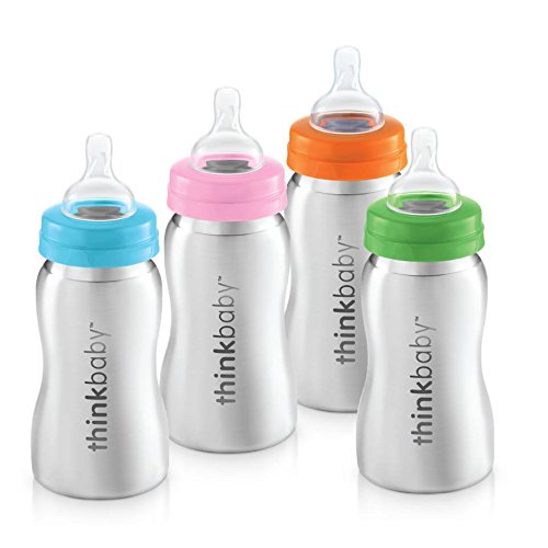 Thinkbaby Stainless Steel Baby Bottle, Green