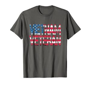 vietnam veteran vintage us flag vietnam vets gift t-shirt