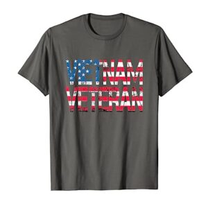 Vietnam Veteran Vintage US Flag Vietnam Vets Gift T-Shirt