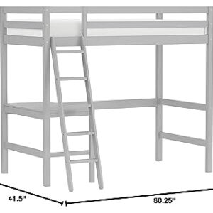 Hillsdale Furniture Caspian Twin Loft Bed, Gray