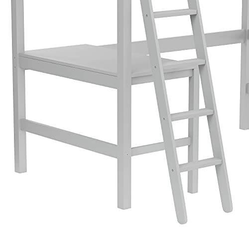 Hillsdale Furniture Caspian Twin Loft Bed, Gray