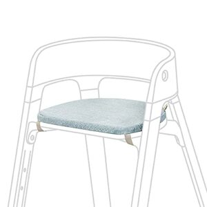 stokke steps chair cushion - jade twill - add softness & personality to stokke steps chair - non-slip, functional & stylish - machine washable - fits all stokke steps chairs