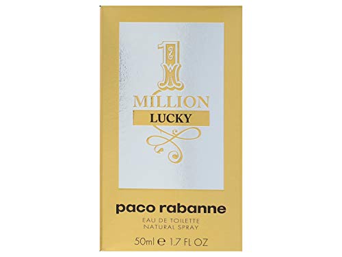 Paco Rabanne 1 Million Lucky Fragrance For Men - Earthy And Woody - Contains Notes Of Hazelnut, Greenplum And Cedar - Captivating And Addictive Warm Woods Scent - Edt Spray - 1.7 Oz