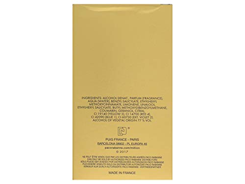 Paco Rabanne 1 Million Lucky Fragrance For Men - Earthy And Woody - Contains Notes Of Hazelnut, Greenplum And Cedar - Captivating And Addictive Warm Woods Scent - Edt Spray - 1.7 Oz