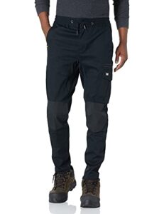 caterpillar men's slim fit work cargo pant, black, 32/32