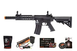 lancer tactical gen 2 airsoft rifle sd m4 gen 2 polymer- electric full/semi-auto airsoft aeg rifle with 0.20g bbs, charger and battery (black high fps)