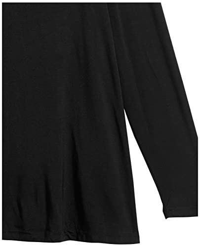 Amazon Essentials Women's Jersey Long-Sleeve Mock Neck Swing Tunic (Previously Daily Ritual), Black, Medium