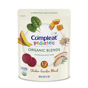 compleat pediatric organic blends chicken-garden, 10.1 fl oz pouch, 24 count