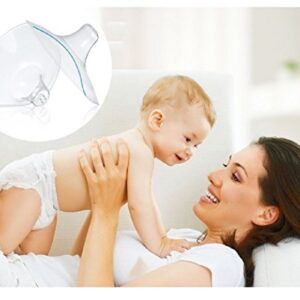 Silicone Contact Nipple Shield with Carrying Case for Breastfeeding Mothers(Standard 20mm,2 Pack), Imitation Breast Shape and 4-Holes Design, Lifesaver for Temporary Latch On Difficulties