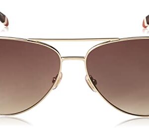 Fossil Women's Fos3074s Aviator Sunglasses, Light Gold, 61mm, 14mm