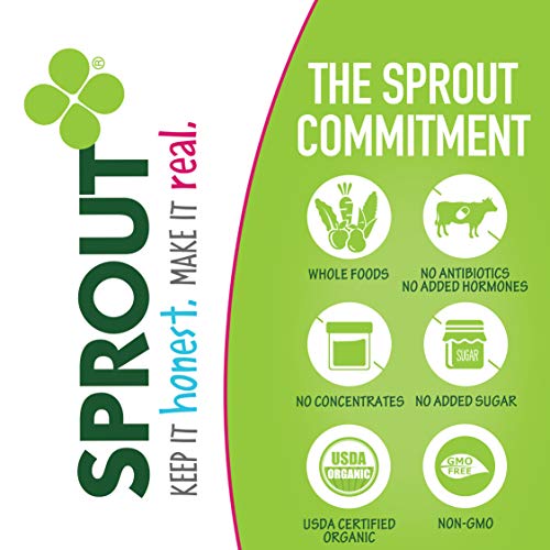 Sprout Organic Baby Food, Stage 3 Pouches, Root Veg & Beef, Creamy Veg & Chicken, Harvest Veg & Chicken Variety Pack, 4 Oz Purees (Pack of 18)