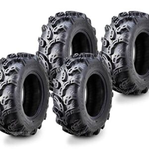 Set 4 Premium WANDA ATV/UTV tires 25x8-12 25x8x12 Front & Rear Super Lug Mud