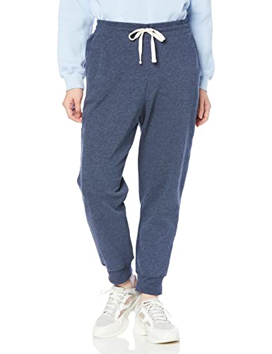 Amazon Essentials Women's French Terry Fleece Jogger Sweatpant (Available in Plus Size), Navy Heather, Small