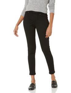 amazon essentials women's stretch pull-on jegging (available in plus size), black, 4