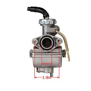 Carbhub PZ20 Carburetor for Kazuma Baja 50cc 70cc 90cc 110cc 125cc TaoTao 110B NST SunL Chinese Quad 4 stroke ATV 4 wheeler Go kart Dirt Bike Honda CRF50F XL75 CRF80F XR50R with Air Fuel Filter