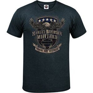 harley-davidson military men's graphic t-shirt - overseas tour | veterans support xl