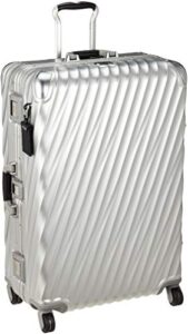 tumi 19 degree aluminum extended trip expandable packing suitcase, silver, one size