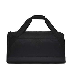 Nike Brasilia Training Duffel Bag, Versatile Bag with Padded Strap and Mesh Exterior Pocket, Medium, Black/Black/White