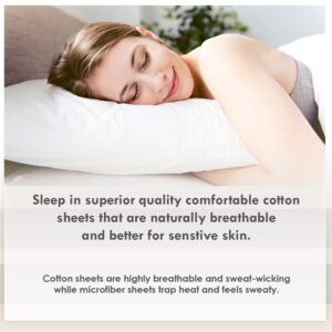 Pizuna 100% Cotton Duvet Cover Queen Size White, 400 Thread Count Long Staple Cotton Cooling Duvet Cover, Sateen Queen Quilt Cover with Hidden Button Closure (White Duvet Cover Queen)