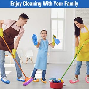 10Pcs Mop Slippers for Floor Cleaning Washable Shoes Cover Soft Microfiber Dust Mops Mop Socks Reusable for Women Men Kids Foot Dust Hair Cleaners Sweeping House Office Bathroom Kitchen