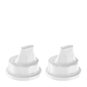 Lifefactory Sippy Caps for 4-Ounce and 9-Ounce BPA-Free Glass Baby Bottles, 2-Pack, White, LF135009C6