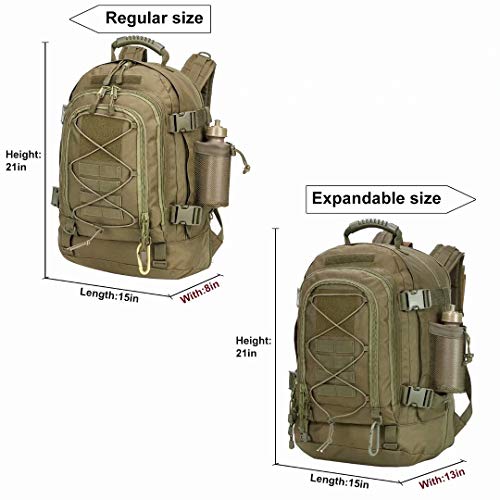 ARMY PANS Backpack for Men Large Military Backpack Tactical Waterproof Backpack for Work,Camping,Hunting,Hiking(GREEN)