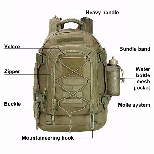 ARMY PANS Backpack for Men Large Military Backpack Tactical Waterproof Backpack for Work,Camping,Hunting,Hiking(GREEN)