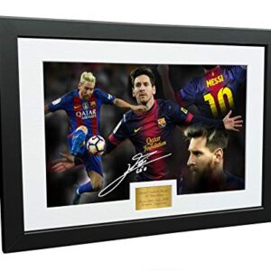 Lionel Messi 12x8 A4 Signed CELEBRATION - Barcelona - Autographed Photo Photograph Picture Frame Soccer Gift