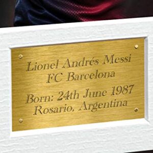 Lionel Messi 12x8 A4 Signed CELEBRATION - Barcelona - Autographed Photo Photograph Picture Frame Soccer Gift