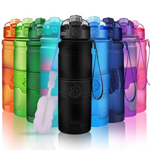 sports water bottle, 400/500/700ml/1l, bpa free leak proof plastic bottles for outdoors,camping,cycling,fitness,gym,yoga- kids/adults drink bottles with filter,flip top,lockable lid open with 1 click