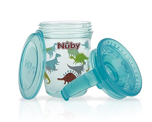 Nuby Tritan No Spill 2 Handle 360 Degree Printed Wonder Cup, Prints May Vary, 1pk