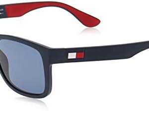 Tommy Hilfiger Men's TH1556/S Rectangular Sunglasses, BL REDWHT, 56 mm