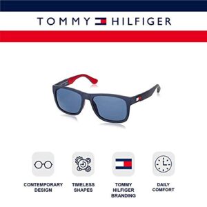 Tommy Hilfiger Men's TH1556/S Rectangular Sunglasses, BL REDWHT, 56 mm