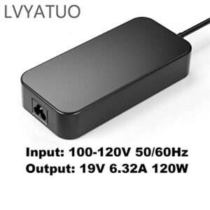 120W 19V 6.32A Power Adapter PA-1121-28 A15-120P1A AC Power Charger Compatible Asus ROG GL502VT GL502V GL502 GL502VT-DS71 N750 N500 G50 N53S N55 Gaming Laptop