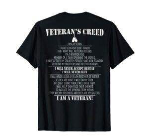 veteran's creed i'm a veteran t-shirt