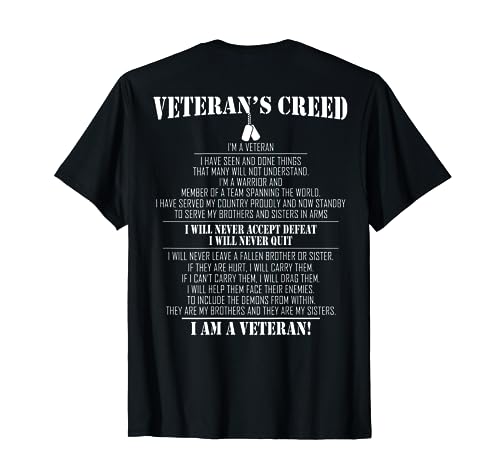 Veteran's creed I'm a veteran T-Shirt